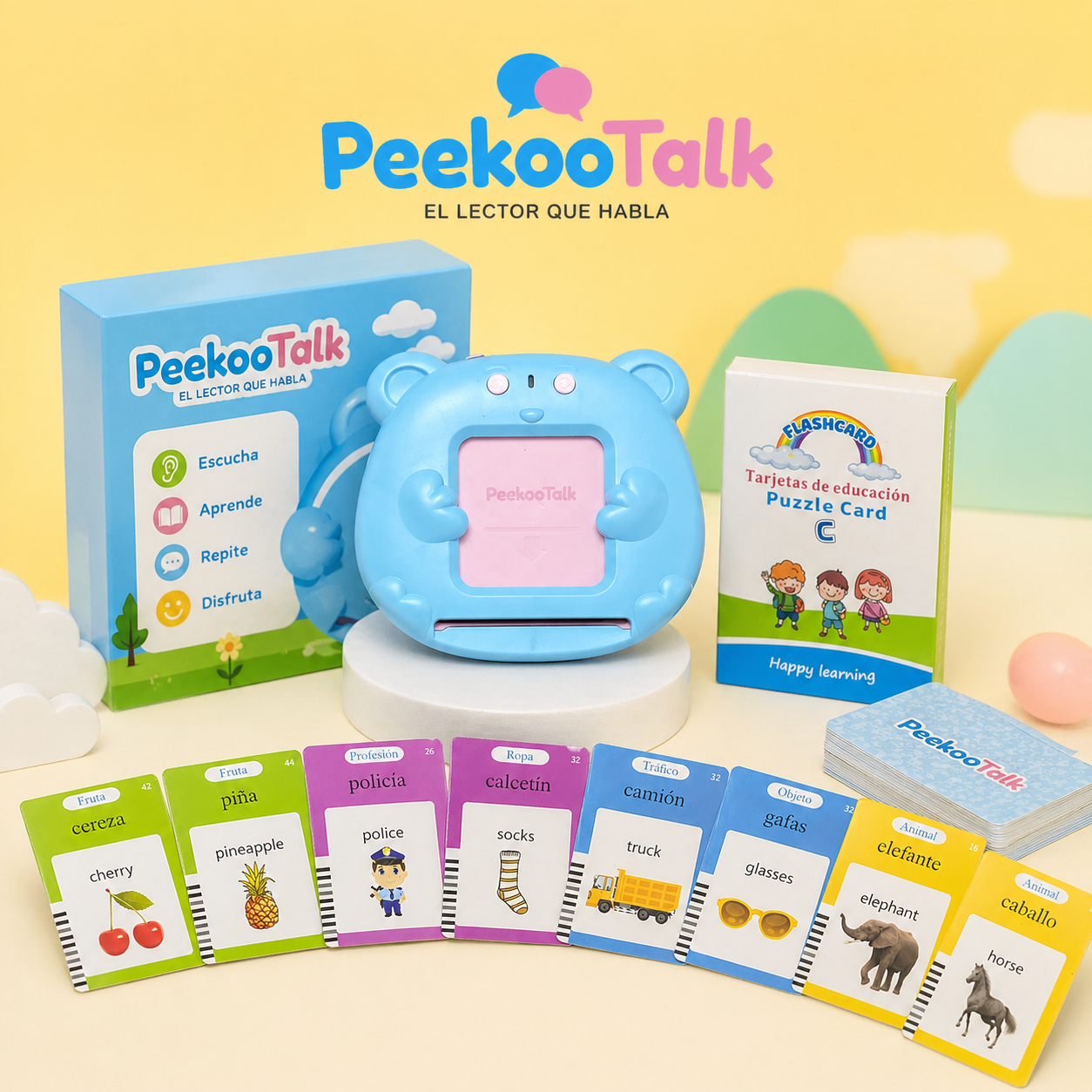 Peeko Talk - Tarjetas Auditivas Bilingües